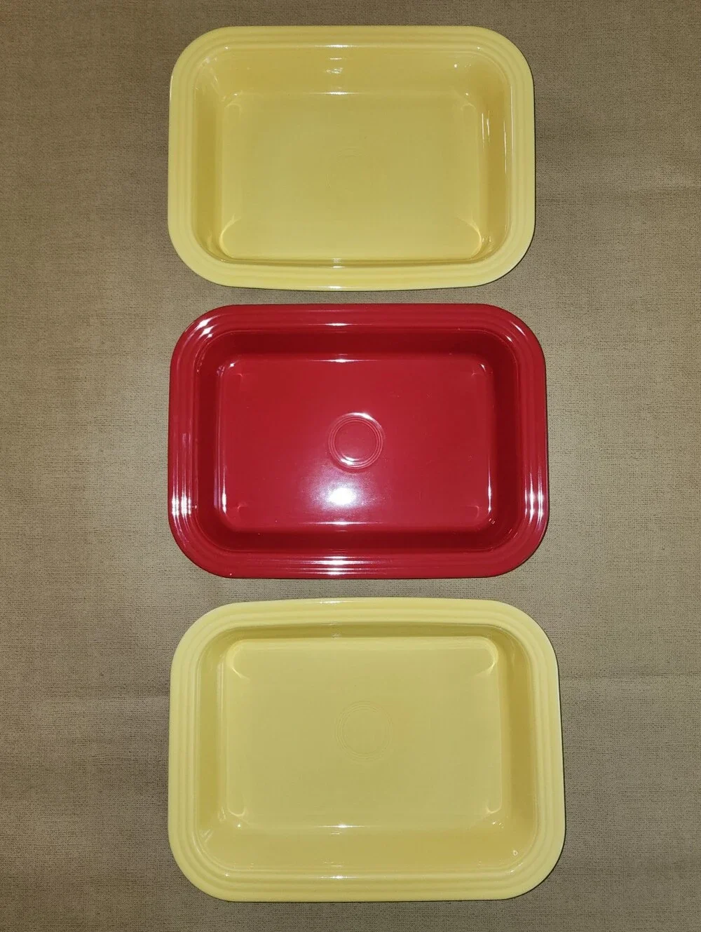 Fiestaware Fiesta Rectangular Baker Yellow Red Bake Dish